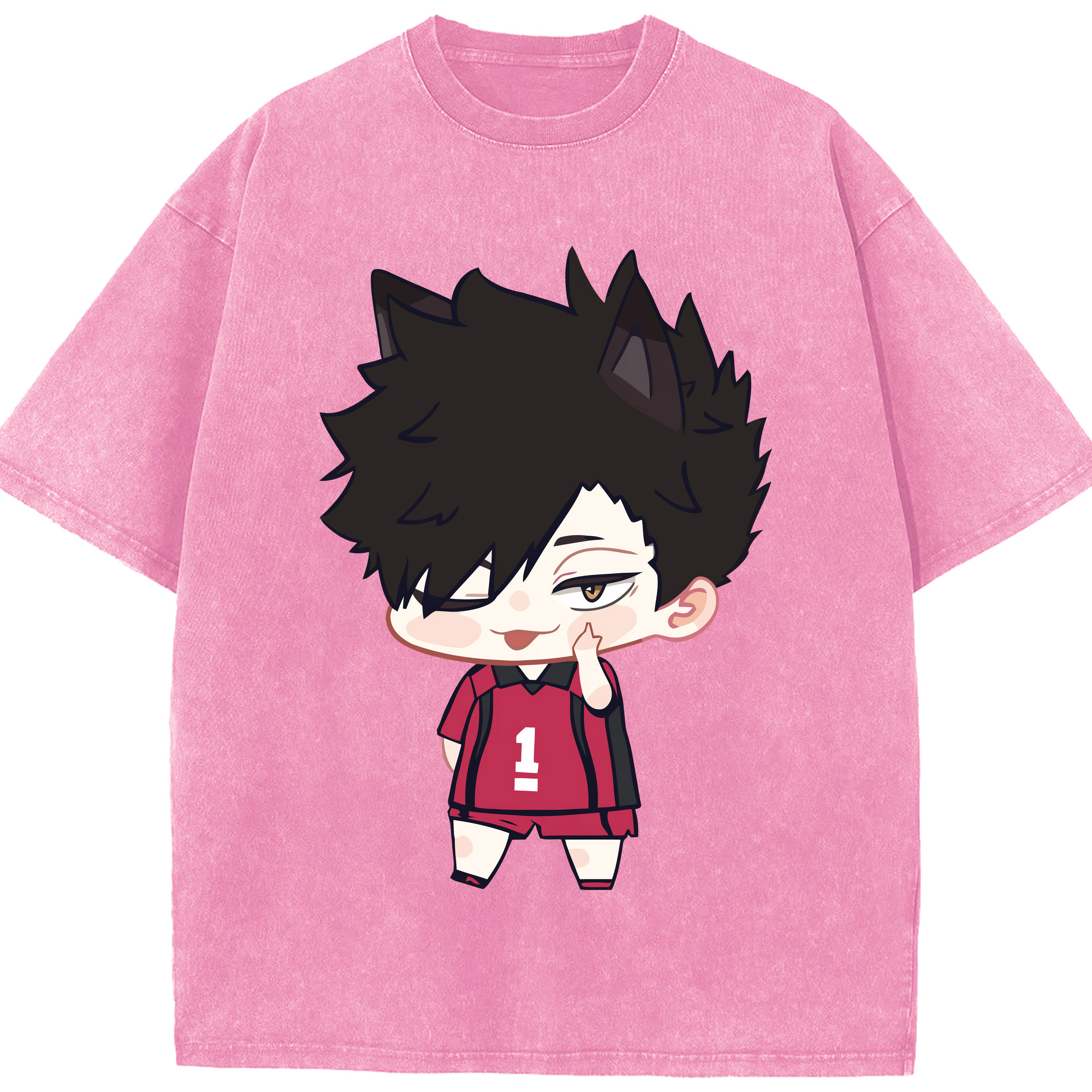 （画像用） ハイキュー!! Haikyu!! 綿100% ヴィンテージ風 半袖Tシャツ（フロントプリント）